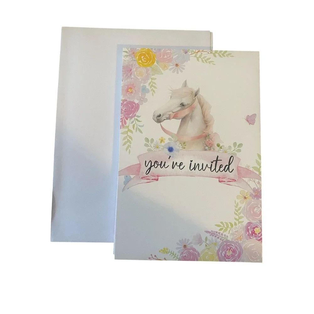 Girls Horse Birthday Party Invitations Saddle Up Gallop On‎ Over For Celebrate